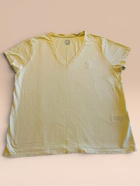 Polo by‎ Ralph Lauren Women’s XL V-Neck Short Sleeve Cotton Tee Embroidered Pony